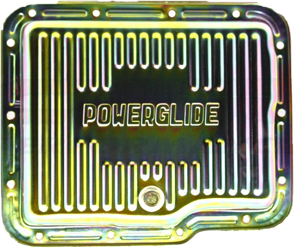 Cobra-Tek Fits Chevy GM Powerglide Steel Transmission Pan Zinc With Drain Plug.
