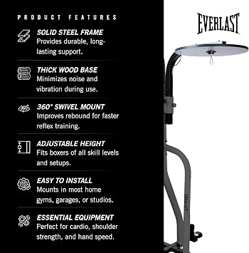 Everlast Adjustable Speed Bag Platform | Boxing, Heavy-Duty Mount, Training