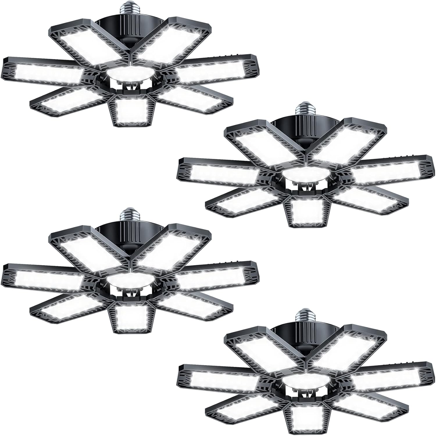 4 Pack LED Garage Light 200W, Led Ceiling Light 20000LM 6500k