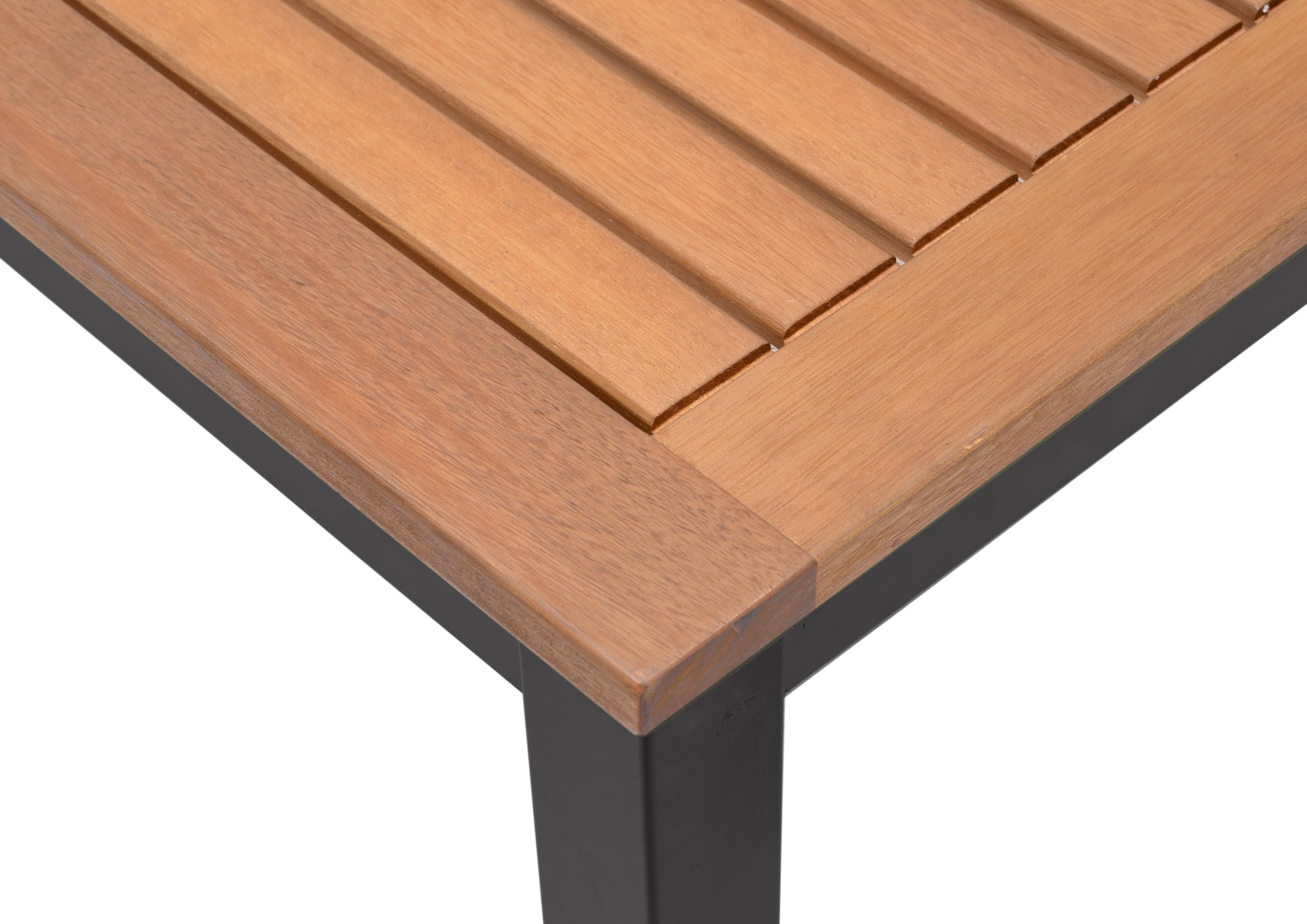 METRO Professional Mesa de Exterior Gastro Lynx, Aluminio/Madera de eucalipto, 137 x 90 cm, Rectangular, Negro