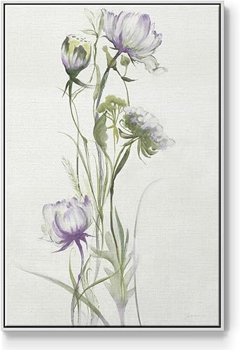 Renditions Gallery Lienzo decorativo floral para pared, pinturas e impresiones para el hogar, flores silvestres de finales de verano, flores