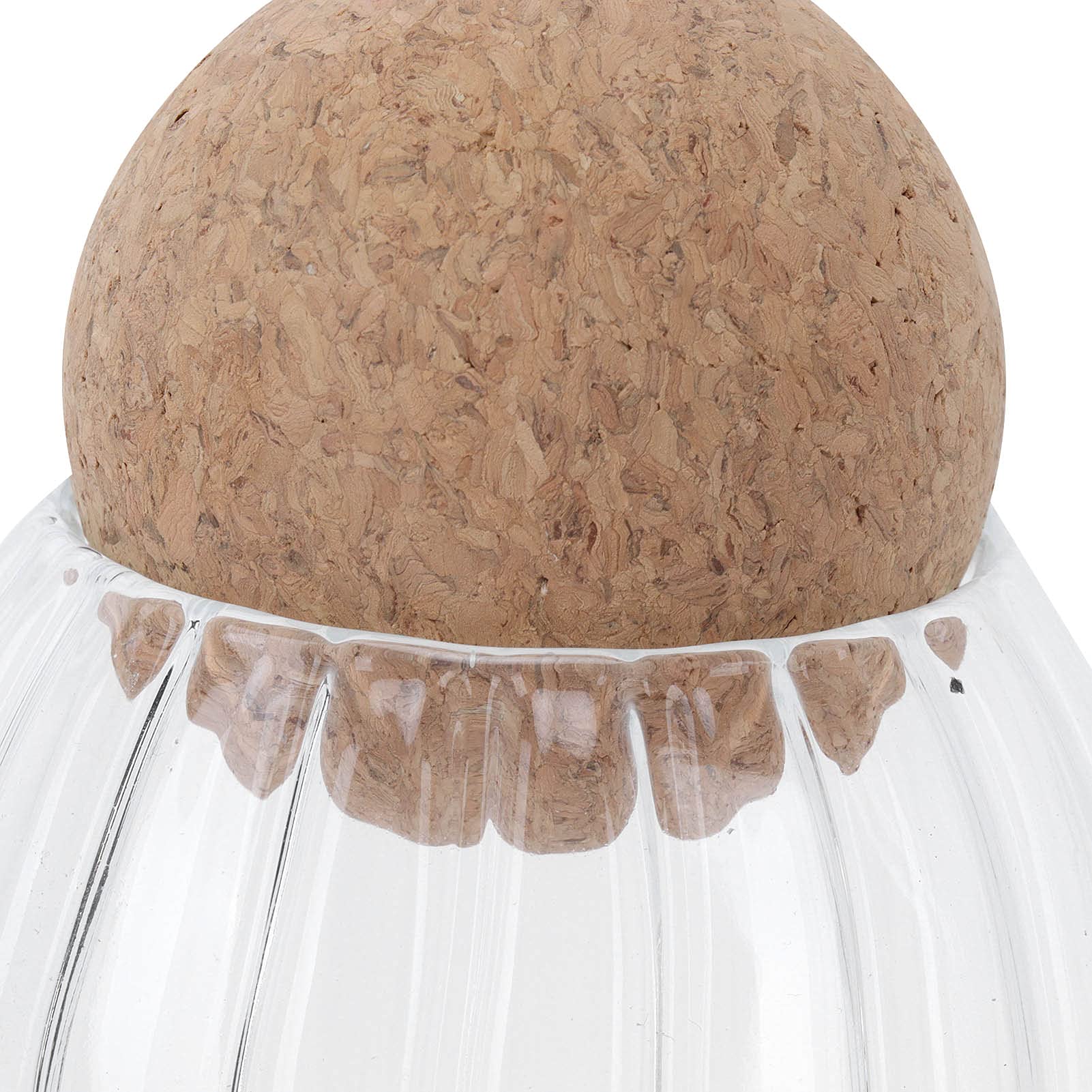 Lot de 3 Bocaux en Verre Transparents à Haute Teneur en Borosilicate avec Liège pour thé, café, Céréales, Fruits Secs, Assaisonnements, Hermétiques, Anti-poussière, Décoration