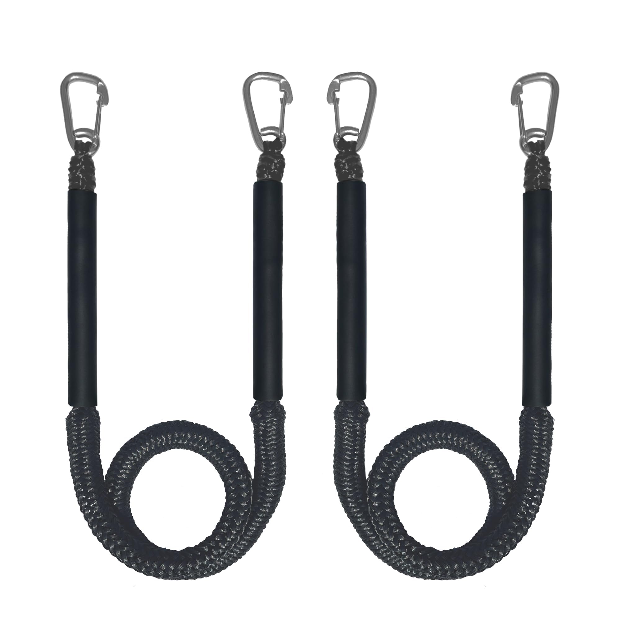 NIUTRIP Bungee Boat Dock Line, Boat Rope with Double 316 Stainless Steel Clips Accessories for Bass Boat, Kayak, Pontoon, Watercraft, Waverunner,