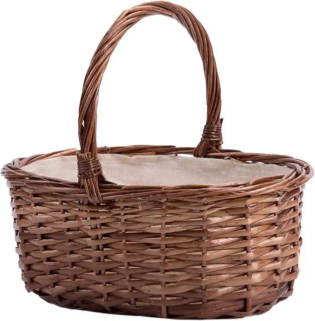 Eco-Friendly Wicker Easter Basket for Weddings, Egg Hunts & Gifts