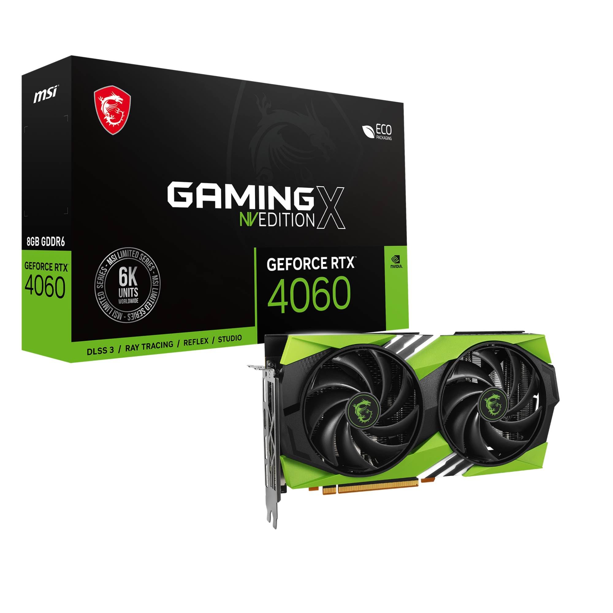 MSI GeForce RTX 4060 GAMING X NV EDITION 8G Carte graphique - 8 Go