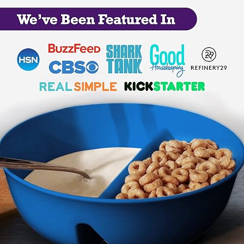 Miniatura 6 de Just Solutions Crunch - Cuenco para cereales antiempañamiento, mantiene los cereales crujientes, sin BPA, apto para microondas, helado, cobertura, 1