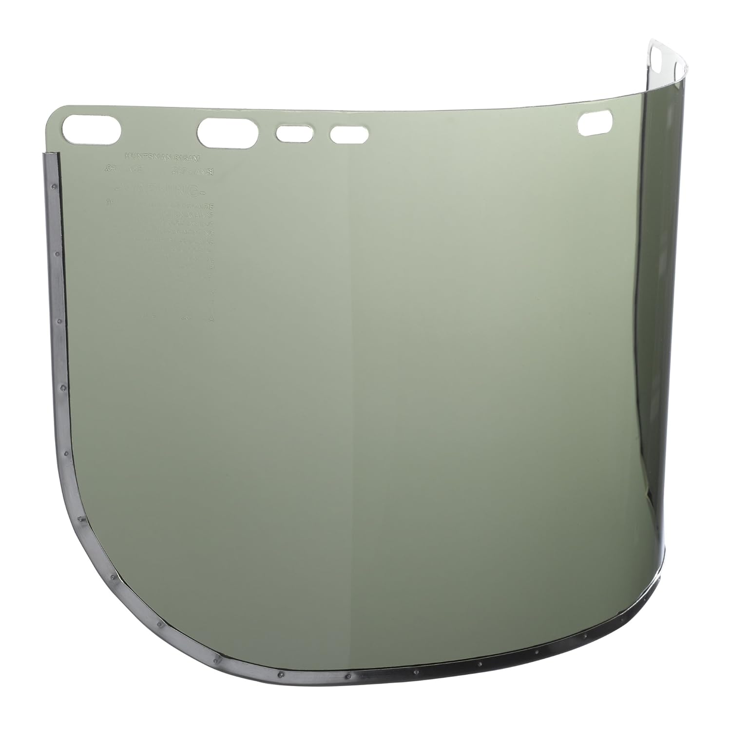 Jackson Safety Face Shield Window for Jackson Safety Headgear, 8" x 15.5" x 0.04", Aluminum Bound Acetate, Medium Green Tint (Case of 24), 29053