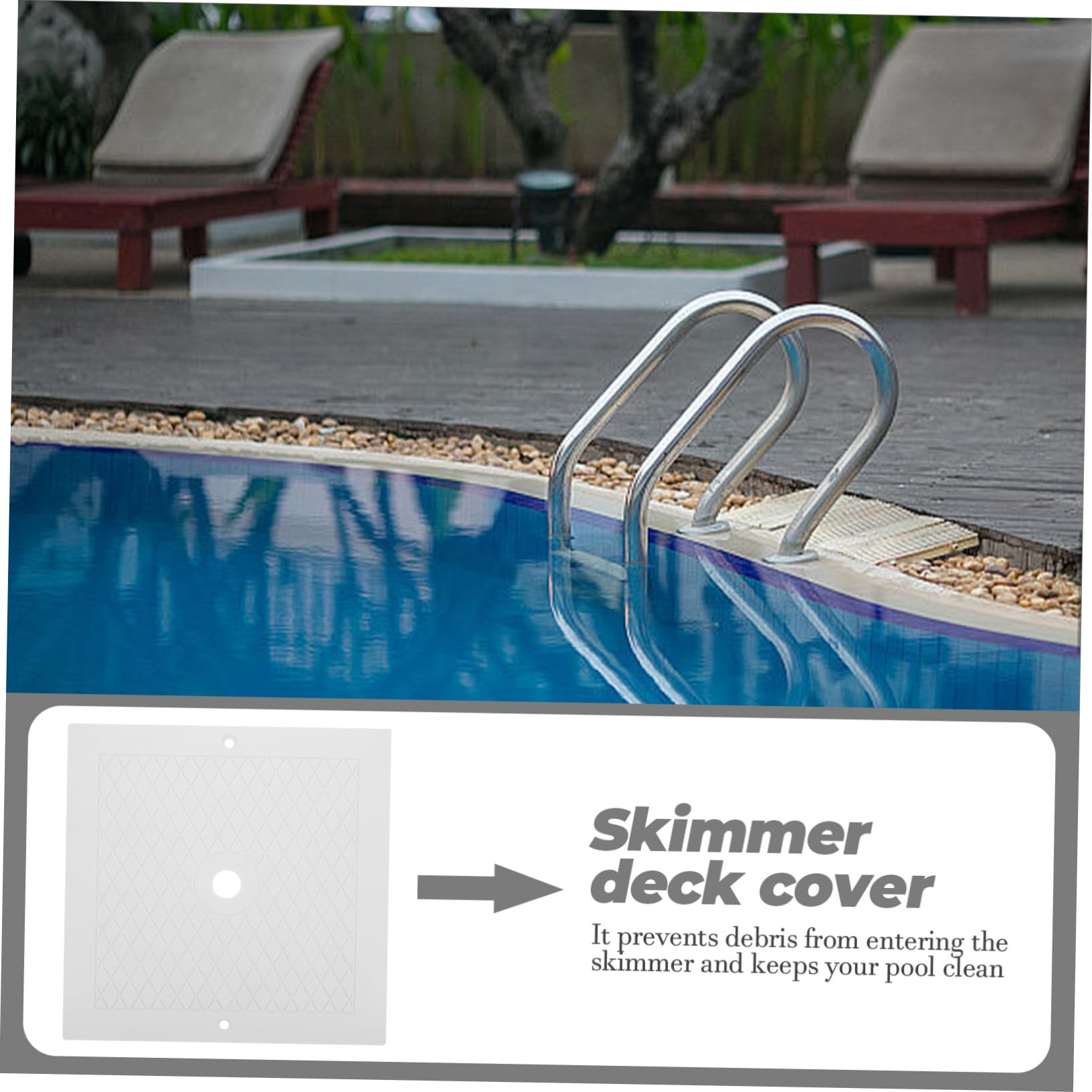 Cubierta del Skimmer De Piscina Tapa De Repuesto Cubierta del Skimmer Cuadrado Reemplazo De La Tapa De La Piscina Cubierta De La Tapa del Skimmer Reemplazo De La Cubierta del