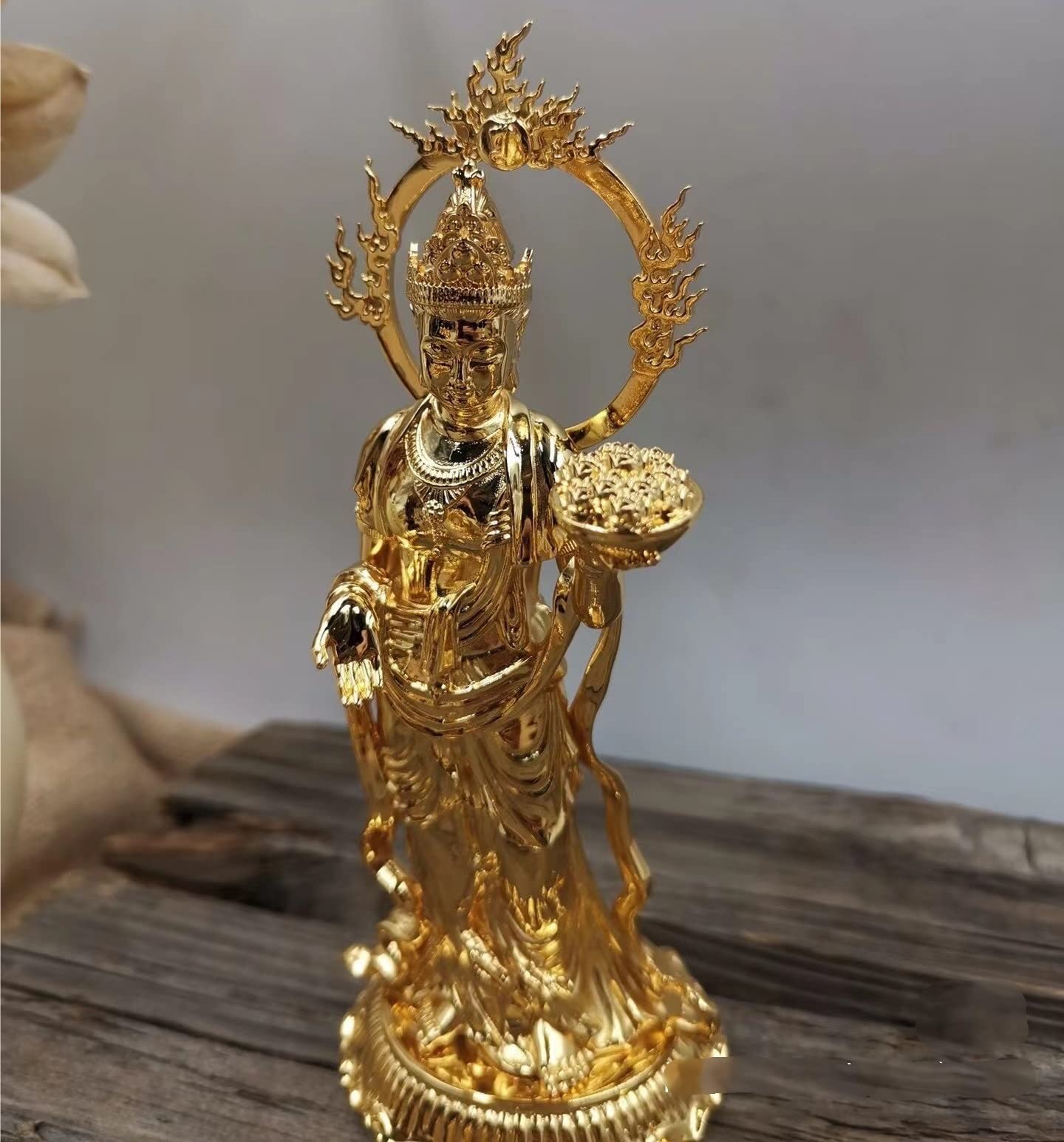0444　銅  像  神像 送料無料 銅造鍍金仕上げ 仏像 神像 千手観音 (1点物)千手千眼