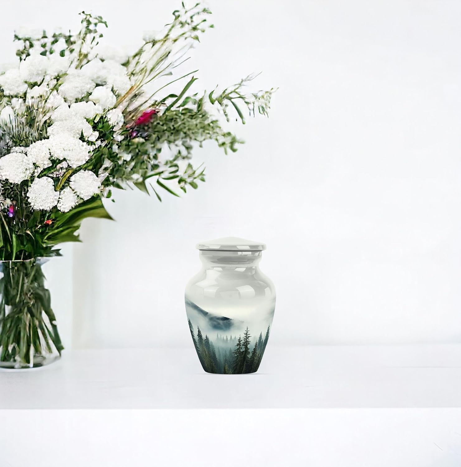 Mountain Urn for Human Ashes Adult Man - Cremation Urns for Women - Keepsake Human Urn for Dad Ashes - Mini Funeral Urns for Adult Female - Decorative Keepsake for Dad 3 Inch