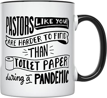 YouNique Designs Pastor Appreciation Mug for Men And Women, 11 Ounces, Funny Pastor Coffee Mug, Pastor's Appreciation Cup Black Handle