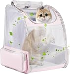 Grand sac à dos Cat Carrier, Pet Carpack Carrier pour petit chien jusqu'à 16 Pounds, Sac à dos respirant pour le voyage et la randonnée en plein air, Airline Approuvé
