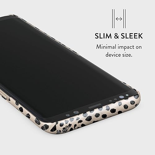 Miniatura 5 de BURGA Funda para teléfono compatible con Samsung Galaxy S9  Diseño de lunares negros con leche de almendra desnuda, a la moda, linda para niñas,