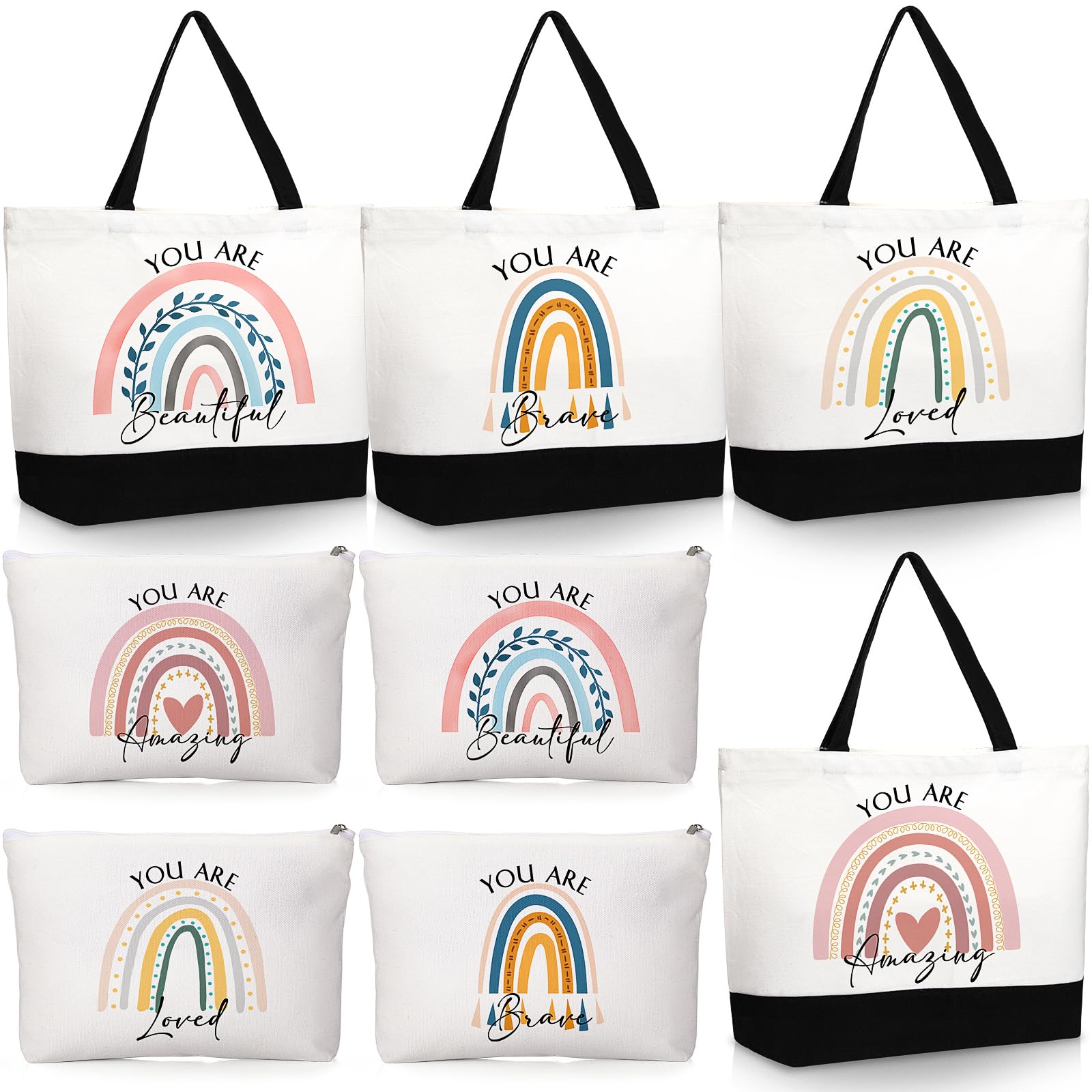 Kajaia Appreciation Gift Bulk with Tote Bag Cosmetic Bag for Teacher Employee Nurse Team Coworker Hr