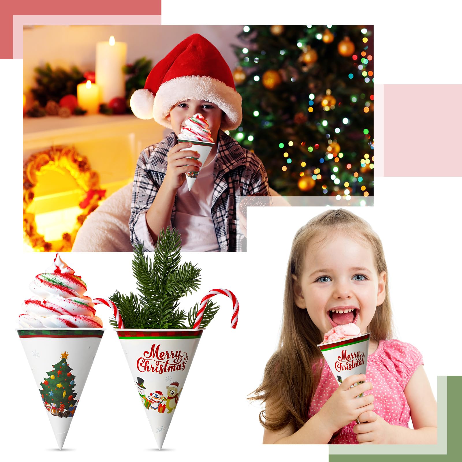 24 Wiederverwendbare Weihnachtsbecher – Schneemann-Design, 473 Ml, Mit Deckel (Winter Wonderland)