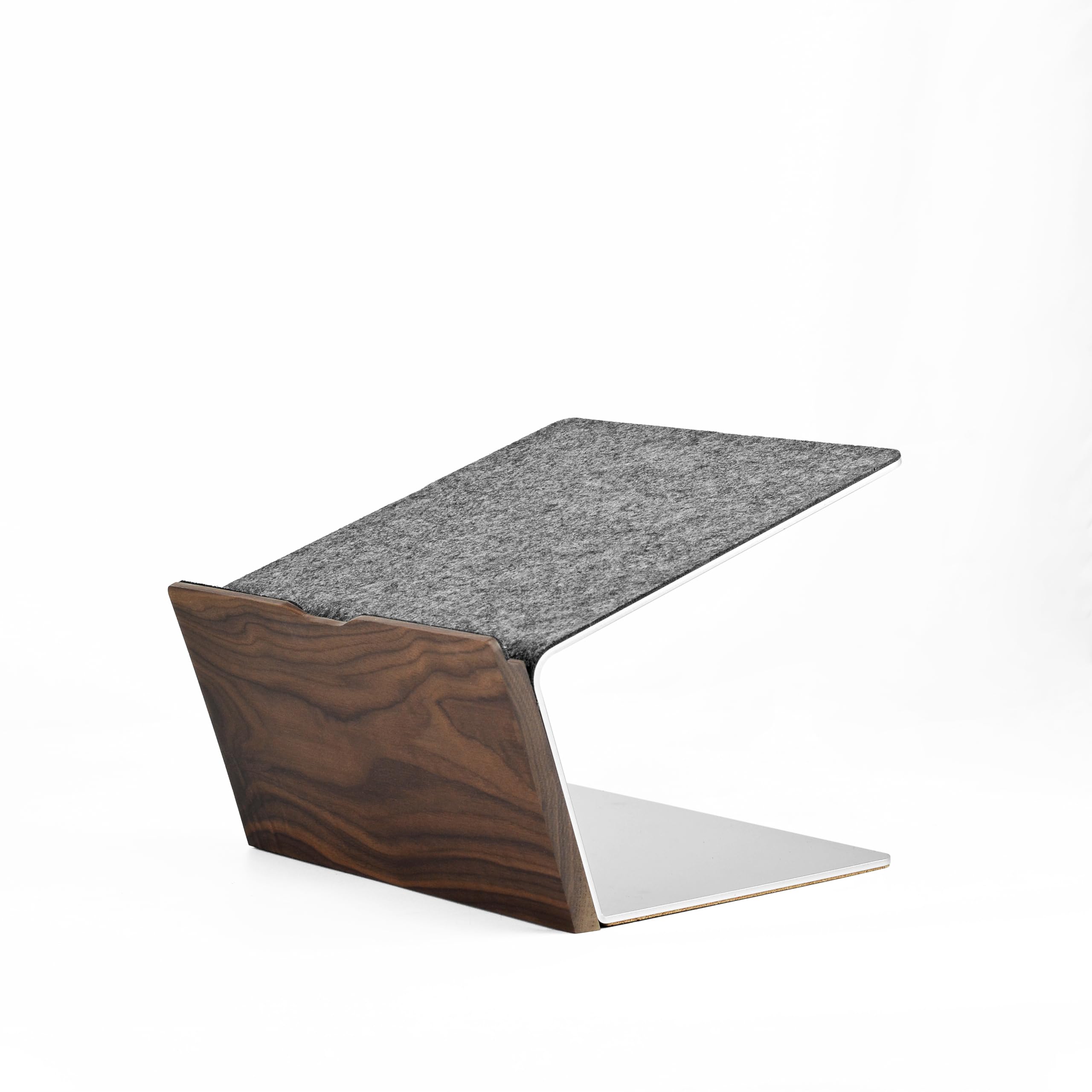 Photo 1 of SAMDI Laptop Stand,Wood & Aluminum Laptop Holder Stand,Ergonomic Laptops Elevator for Desk, Metal Holder Compatible with MacBook Pro/Air, HP, Dell 10-16" (Black Walnut)
