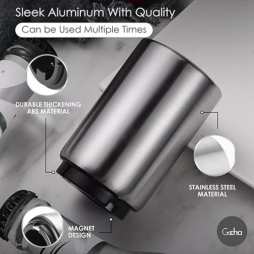 Miniatura 4 de GOCHA Gadgets Abridor magnético de botellas abridor de tapas de botella tapa de prensa y pop abridor de barras de acero inoxidable automático de