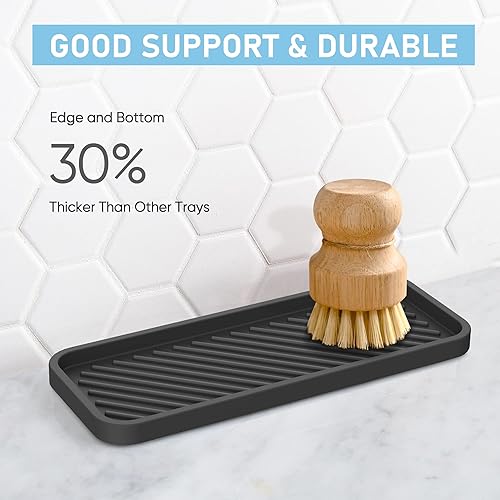Miniatura 5 de EG-SIPRO Soporte de Esponja de Silicona, Bandeja Organizadora para Fregadero de Cocina, Bandeja de Jabón de Cocina, Soporte de Esponja de Jabón para