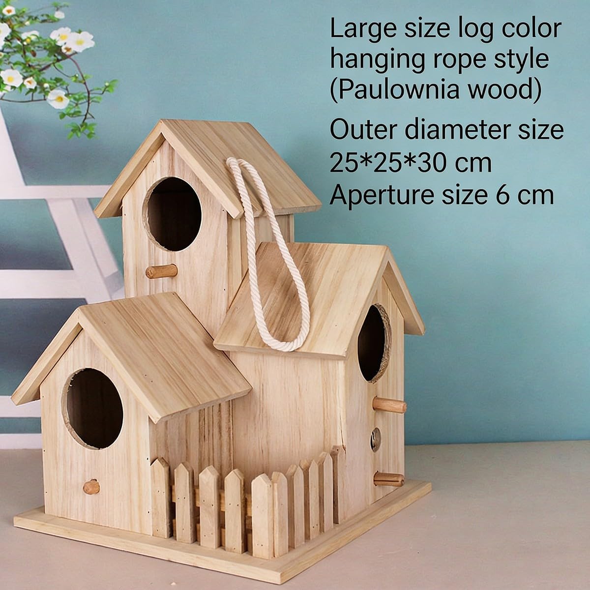 Casetta per Uccelli Giardino Casetta in Legno Impermeabile Facile Installazione Adatta Pettirossi Passeri Uso Anno Intero Protegge Nidi Pioggia Calore Pannello Rimovibile Ispessito