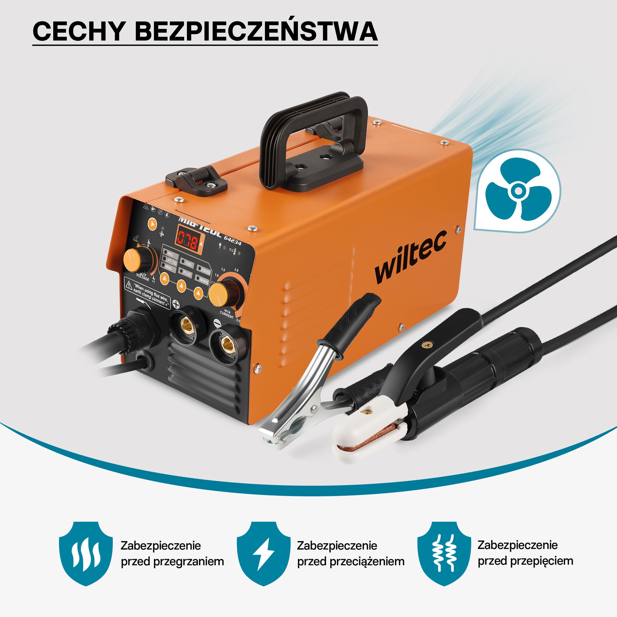 XPOtool IGBT spawarka elektryczna cyfrowa 120A dla MIG, MMA/E-Hand, Flux i spawania WIG/TIG FCAW