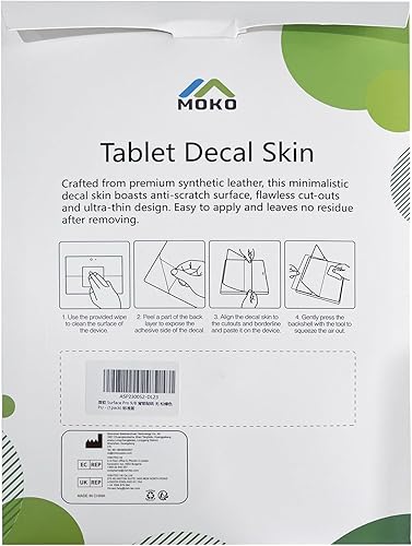 Miniatura 8 de MoKo Calcomanía para tableta Microsoft Surface Pro 9 2022  Pro 8 2021 Release Tablet  13 pulgadas, piel sintética protectora para Surface Pro 98 13