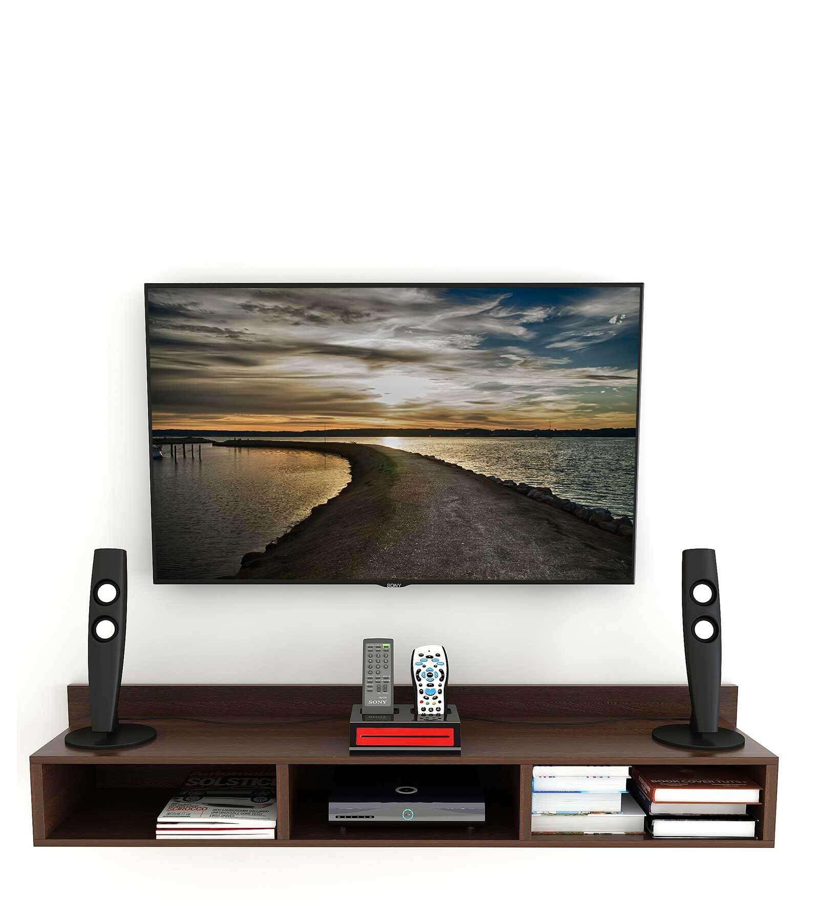 12FOR COLLECTION Reynold Engineered Wood Tv Entertainment Wall Unit Wenge, Standard, for Upto 32" to 34''