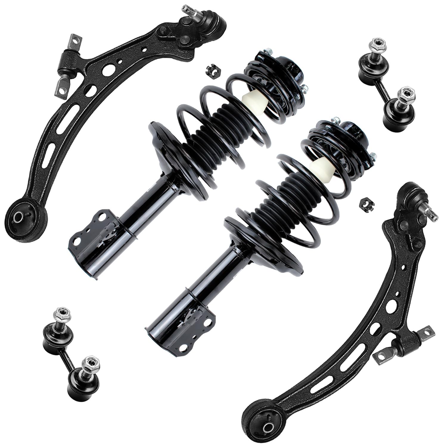 Kit de Suspensão Dianteira 6 Peças Detroit Axle para Toyota Avalon 95-96 e Camry 92-96, com Amortecedores