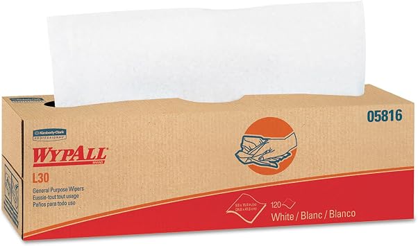 WypAll L30 Wipers - wypall l30 Economizer Wiper wht pop-up 120 per