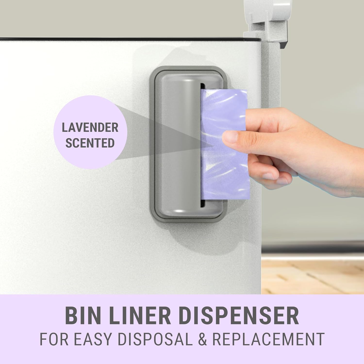 Sliq Baby Diaper Trash Can Odor Control, Small Diaper Pail, 3.2 Gal Baby Trash Can for Diapers, Disposal Bin for Nursery Garbage Pail, Anti Odor Bin with 30 Lavender Scented Refills