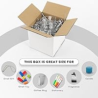 Vista 3 de Golden State Art, Paquete de 28 cajas de envío de 5 x 5 x 5 para tazas de café, velas, regalos por correo, embalaje, almacenamiento, caja de cartón