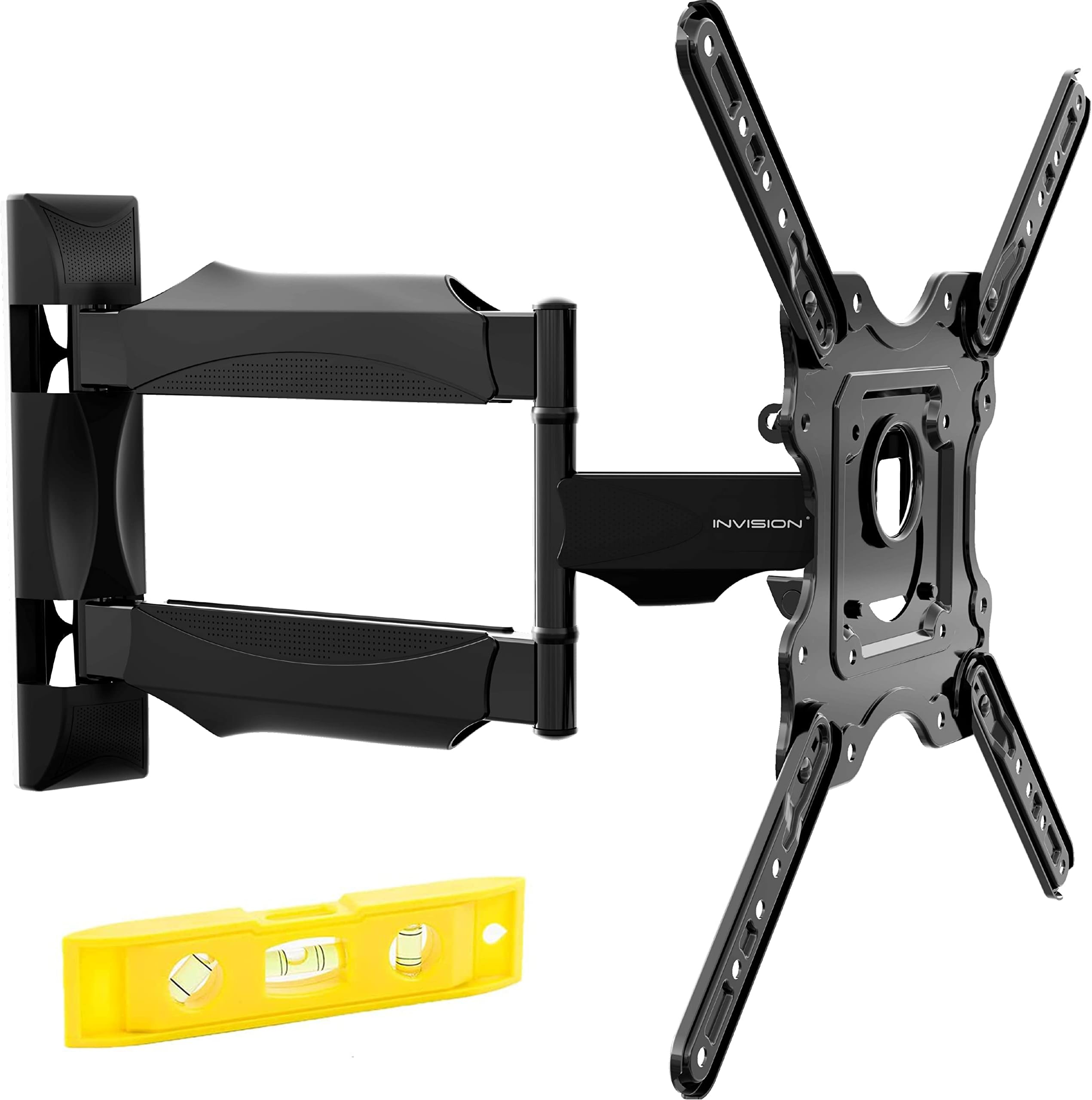 TV Wall Bracket Mount for 24-60 Inch Screens, VESA 100x100mm up to 400x400mm, Tilts Swivels & Extends for Flat & Curved TVs, Includes Spirit Level, Weight Capacity 36.2kg (HDTV-E)