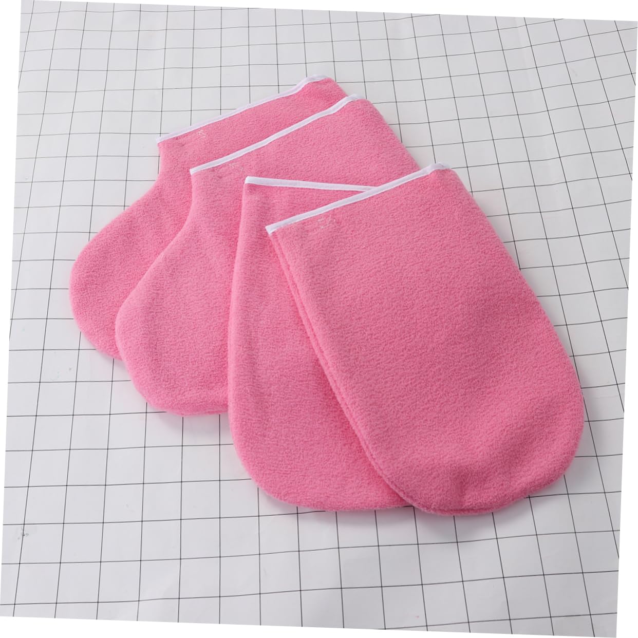 Cera de Parafina Guantes Botines de Tela Rosa y Manicura