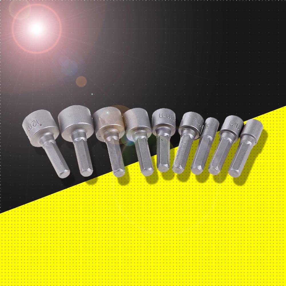 Up to Date Products & Tools Alloy Steel 9Pcs 5Mm~13Mm Professional Magnetic Nut Driver Bits Set Metric Socket 1/4" Hex Shank Impact Drill Bit Adapter For Power Tools - Image 2 thumbnail