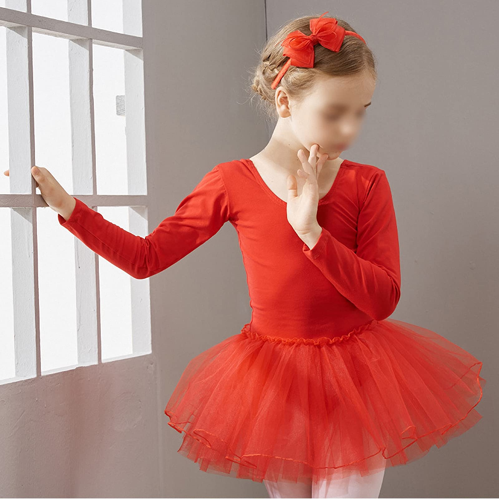 Costumi per spettacoli di Balletto per Bambini, gonne Tutu a Maniche Lunghe/Corte Primaverili e Autunnali per Ragazze, Body per la Pratica della Danza Classica Comodo
