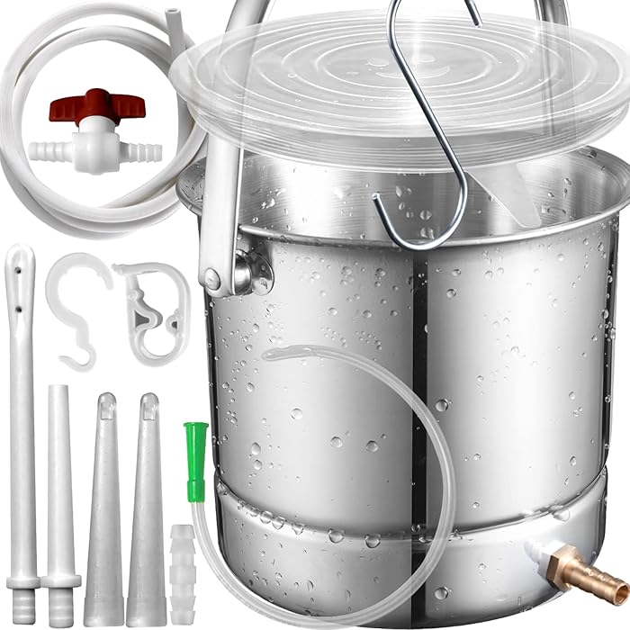 Buy 2 Quart Enema Kit Stainless Steel Bucket with 4 Enema Tips, 1