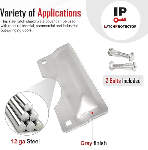 Miniatura 4 de LATCHPROTECTOR - Protector de pestillo de 3 x 7 pulgadas para puertas oscilantes