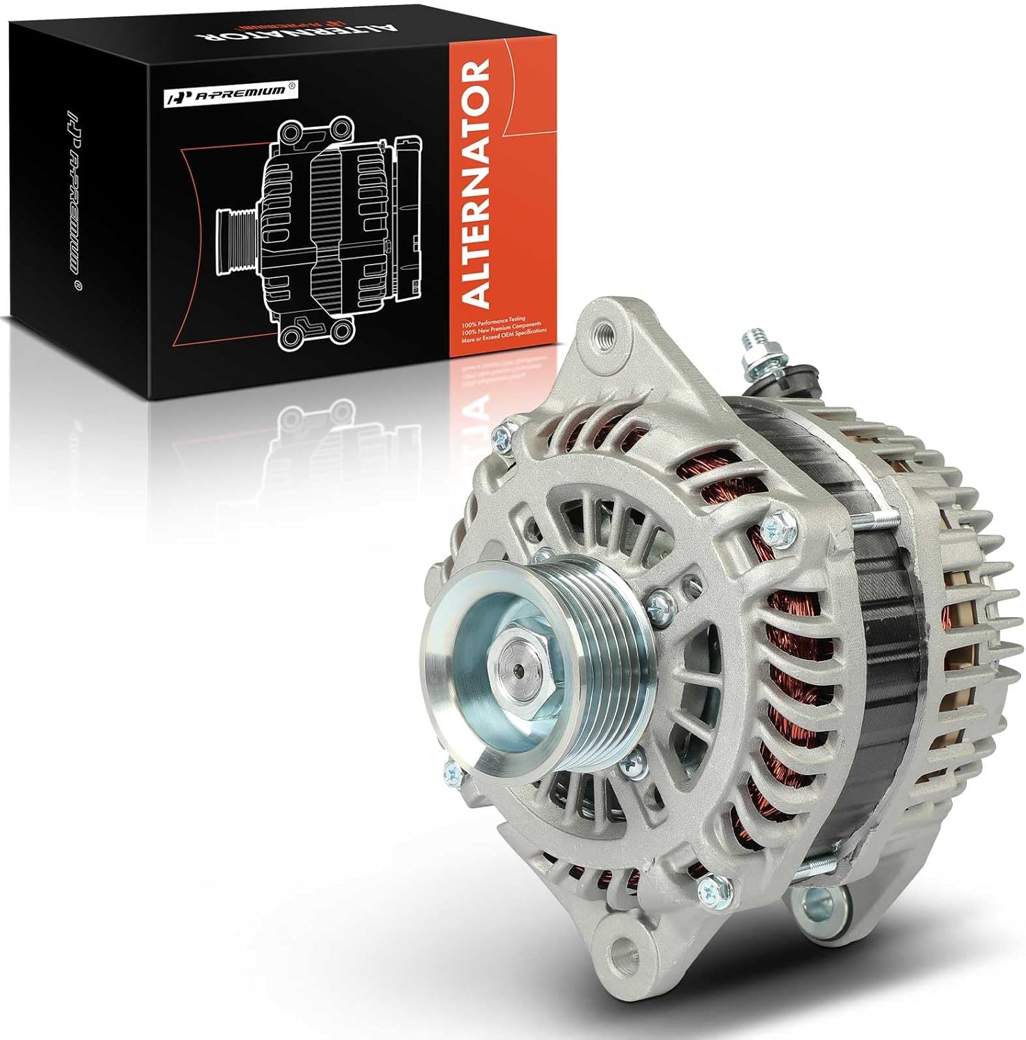 A-Premium Alternator Compatible with Nissan Murano 2015-2017, Pathfinder 2013-2017 & Infiniti QX60 2014-2016, JX35 2013, 2.5L 3.5L, 12V 150A 7-Groove Pulley CW, Replace# 23100-3JA1A, 23100-3JA1ARE