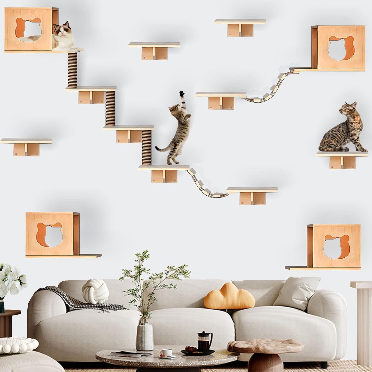Cat Wall Shelves, Cat Wall Furniture, Cat Shelves and