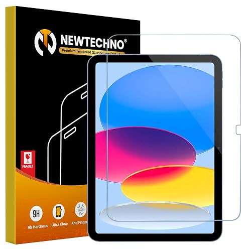 NEWTECHNO Premium Tempered Glass for iPad 11th Generation (A16) / iPad 10th Generation 10.9 inch (2022), 9H Tempered Glass, Screen Protector Guard, with Edge to Edge Coverage and Easy Installation kit