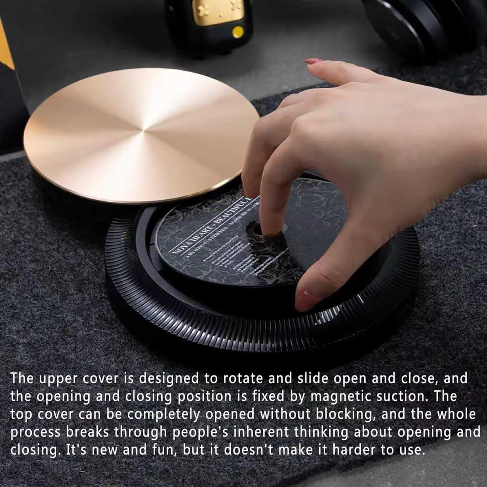 Lettore CD portatile, con display OLED, supporta uscita ad alta fedeltà da 3,5 mm, CD-R, CD-DA, CD-RW, HDCD, portata Bluetooth da 8 a 10 metri, per auto, casa, ufficio