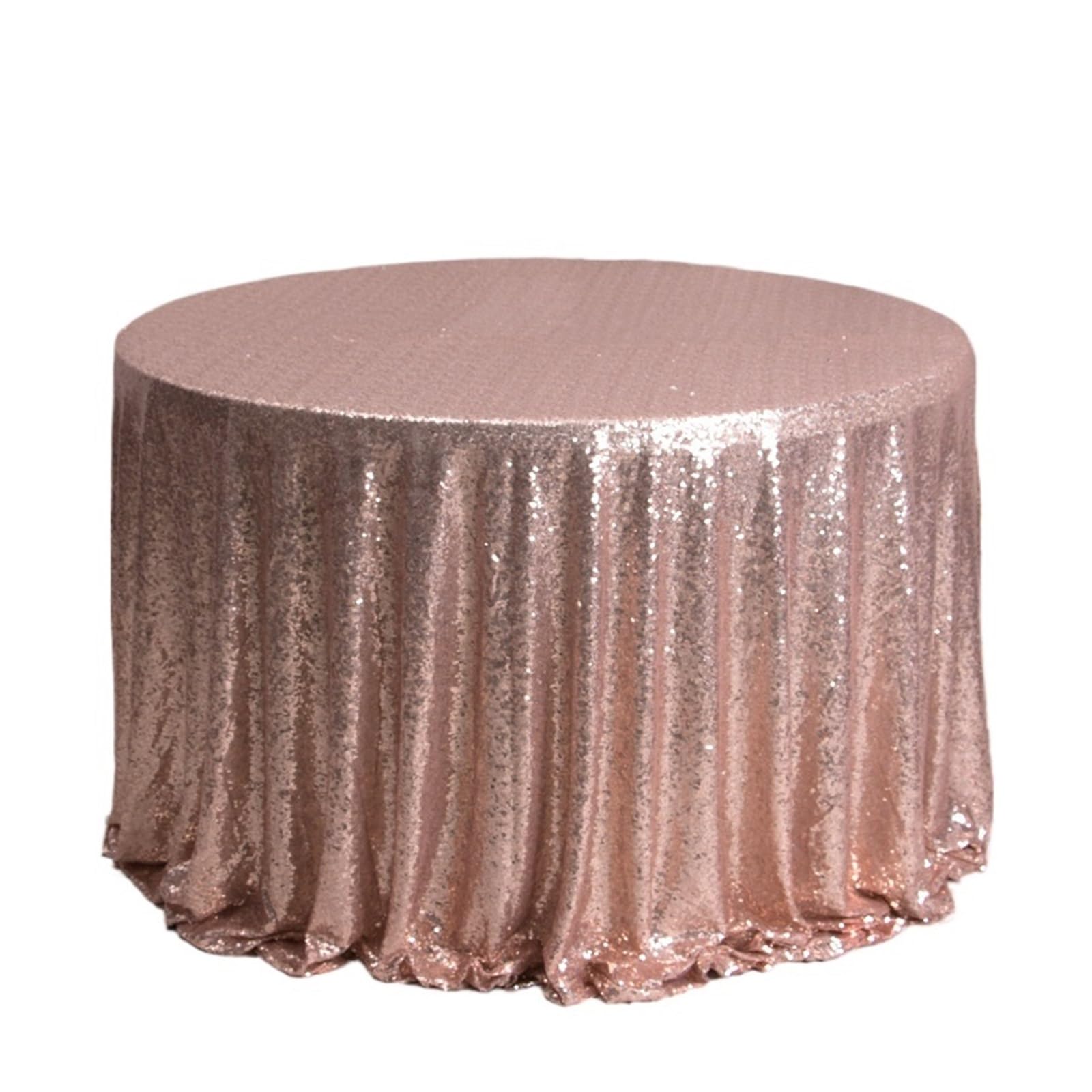 EKalgretrA Sequin Tablecloth Round Sequin Tablecloth Glitter Table Cloths for Wedding Bridal Party Decorations(Rose gold,Round 60cm)