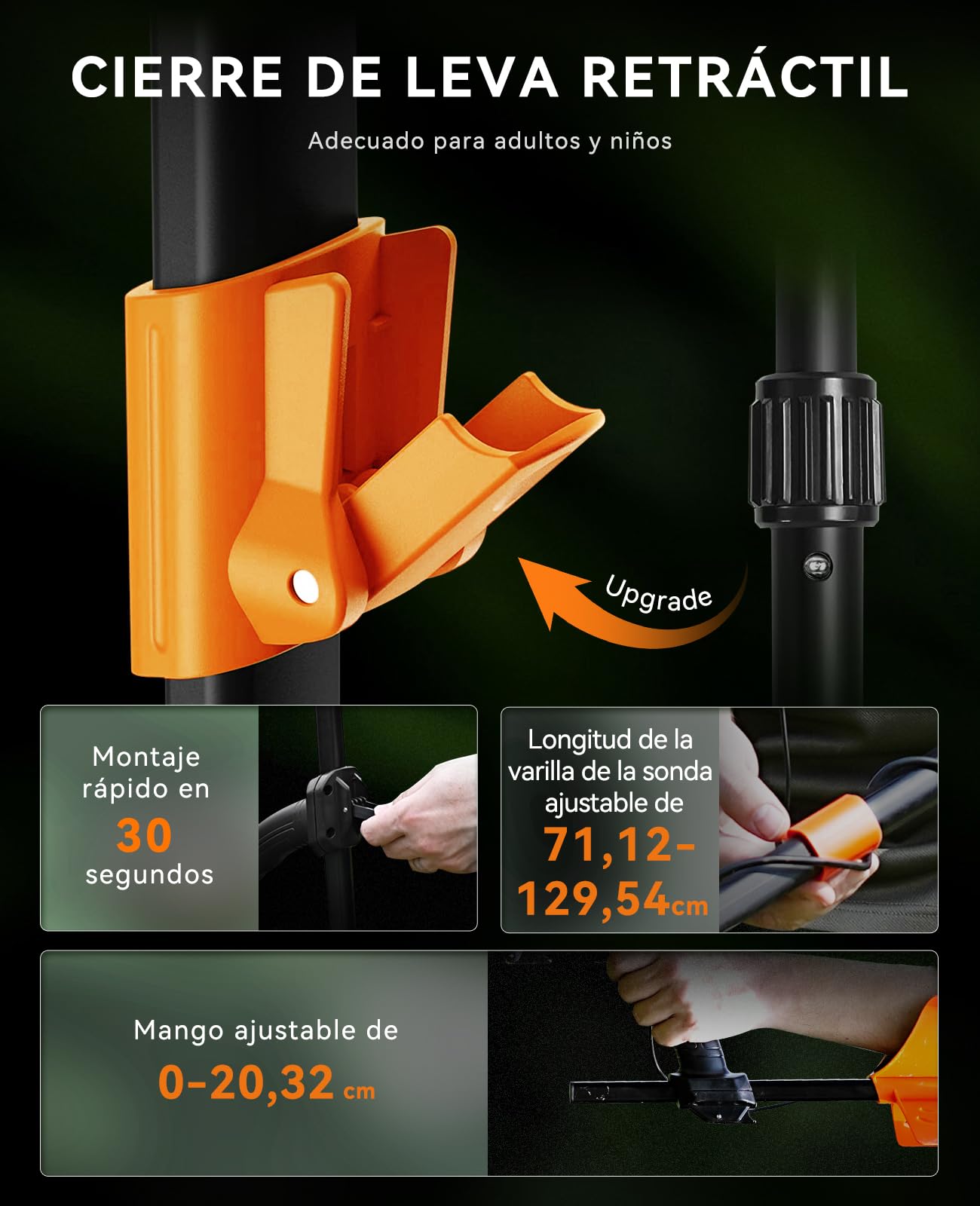 SUNPOW Detector de Metales para Adultos y Niños, Detector Profesional Multifuncional con Modo Pinpointer, IP68 Impermeable Fuerte Anti-Interferencia, Chip DSP Avanzado,(OTMD09)