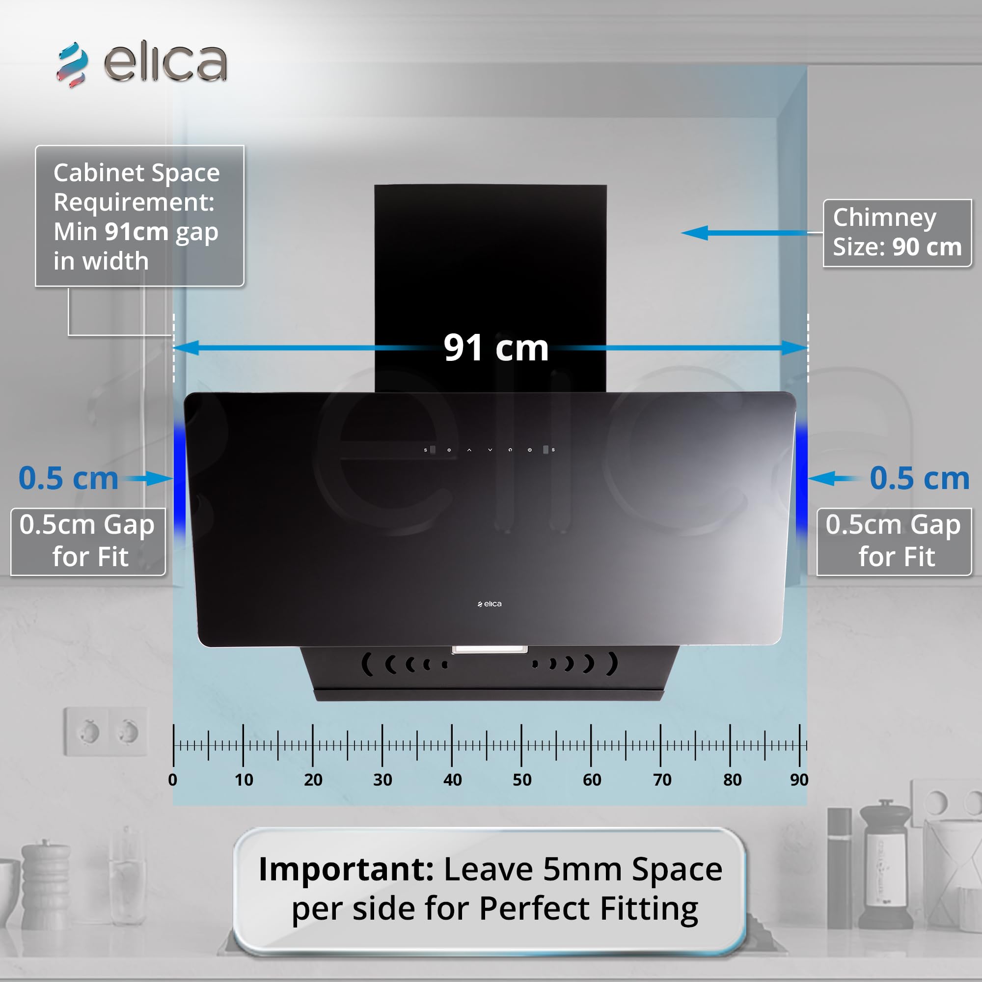 Elica KITTY Chimney - Powerful & Easy Clean -6