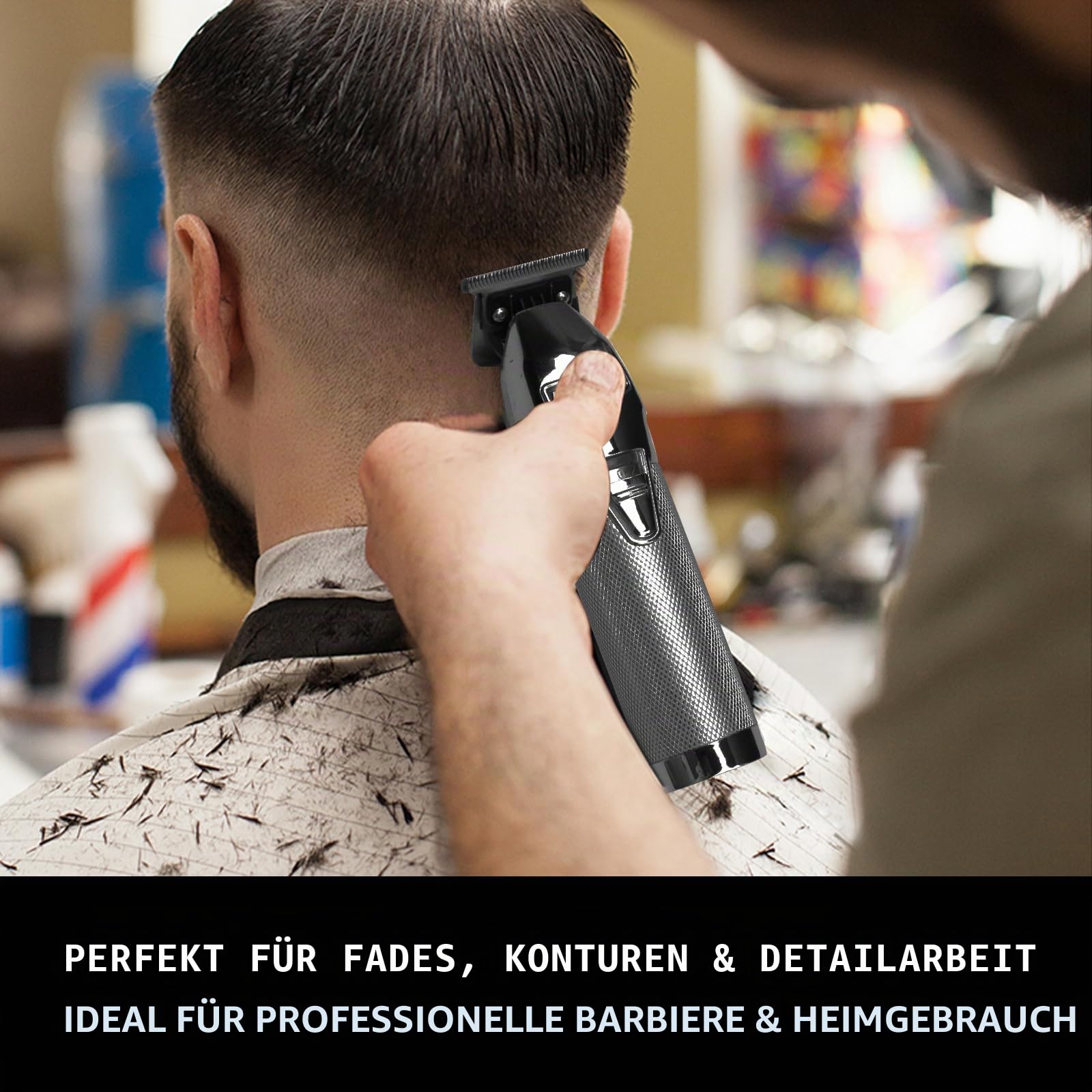 Ersatzklingen FX707B DLC kompatibel mit BaByl**sPRO FX787 und FX726 - Klingen für Barberology Trimmer (Schwarz, 1 Packung)