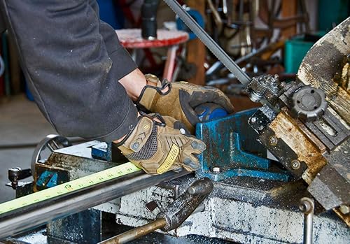 Miniatura 5 de Ironclad Guantes de trabajo de impacto para pantalla táctil de color marrón XL, seguridad para las manos, almohadillas reductoras antivibraciones,