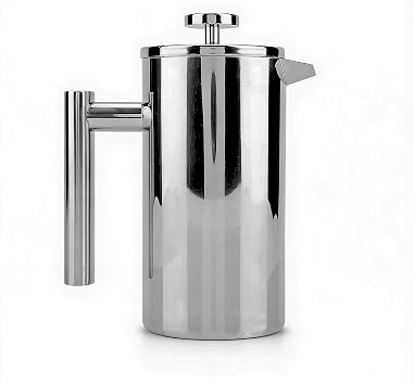 Bewinner Press Coffee Pot, French Press Coffee Maker Double Walled Stainless Steel Coffee Maker French Press Tea Pot with Filter (800ML)