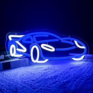 Car Neon Sign for Wall Decor, Multi-Brightness Adjustable Neon Light Sign, USB Powered Sport Car Led Sign for Bedroom Man Cave Car Lovers Kids Bedroom Playroom Birthday Party Gifts