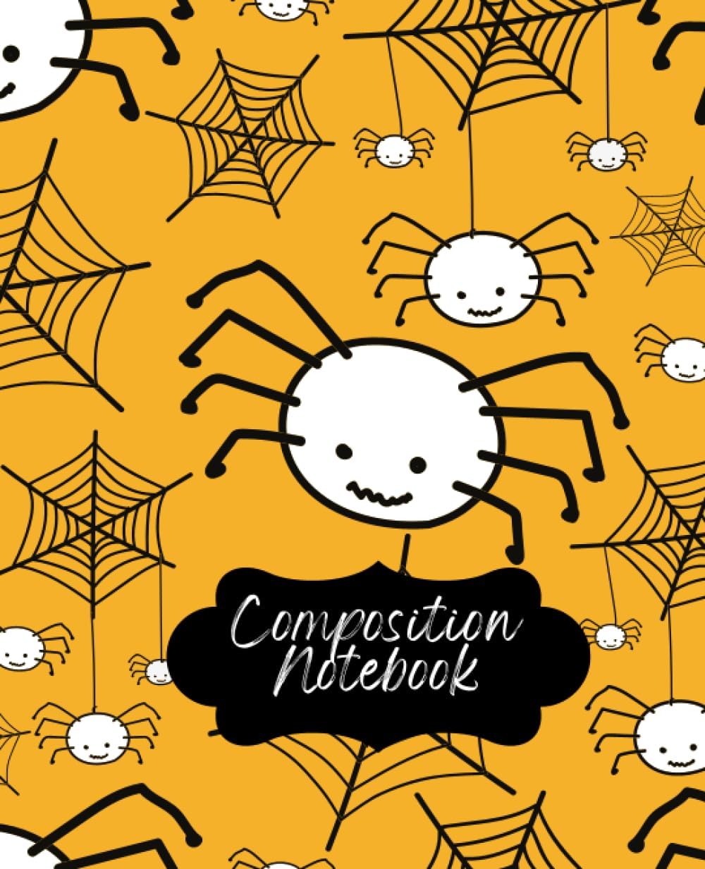 Composition Notebook: Smiling Spiders by Lily Bleu, 120 College-Ruled Pages with a Whimsical Smiling Spider Theme Throughout the Notebook, Great for ... Kids, Teens and Adults, 7.5 x 9.25 Inches,
