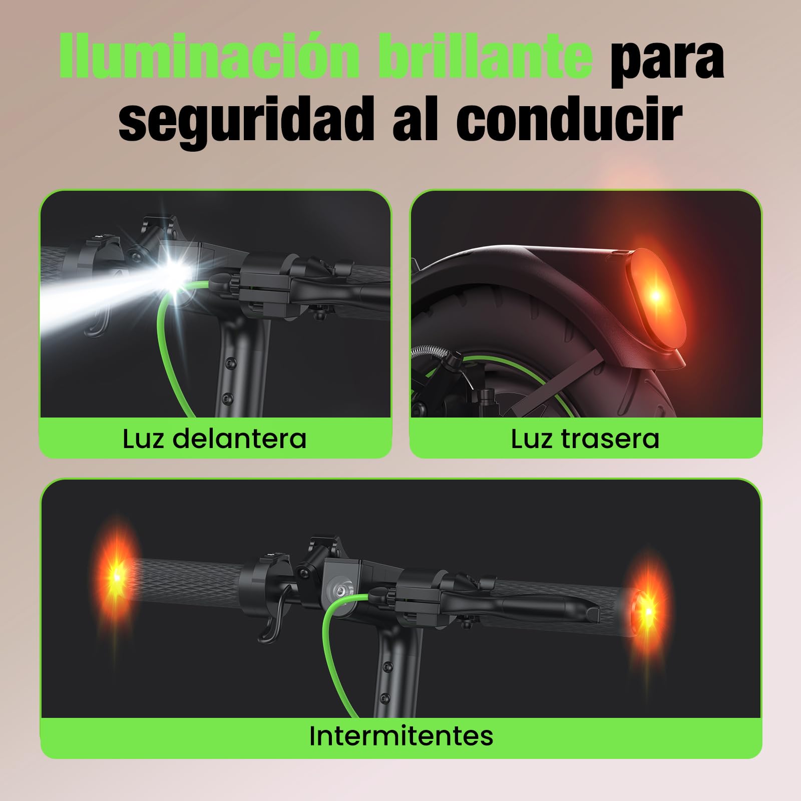 isinwheel S9Pro Patinete Electrico,350W Motor, Autonomía 30 km, Chasis de Aluminio, Frenos Dobles, Patinete Eléctrico para Adultos，Carga Máxima 100 kg