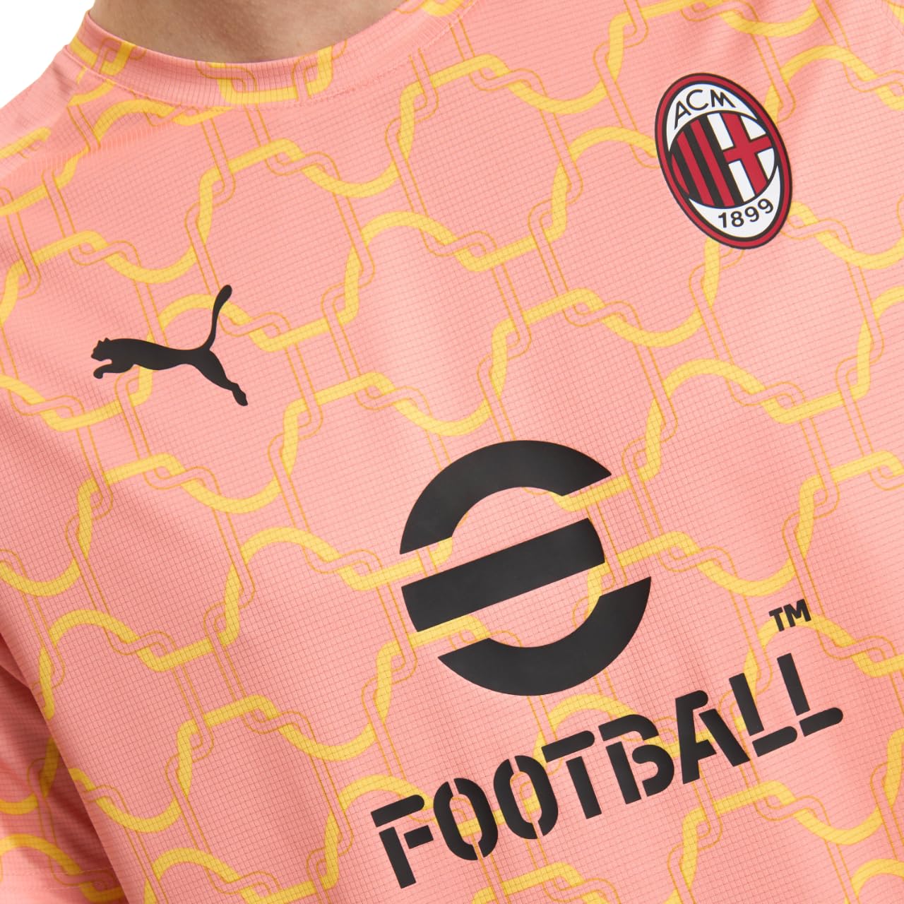 A.C. Milan Maglia Prematch Maglia Gara Pre-Partita, Stagione 2025/2026, Prodotto Ufficiale Unisex - Adulto